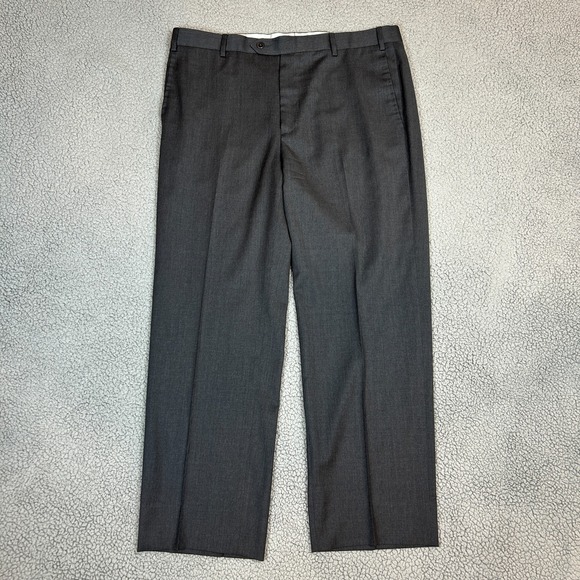 Zanella Other - Zanella Men's Ethan 100% Lana Wool Italy‎ Dress Pants 38 Gray Pleated Cuffed